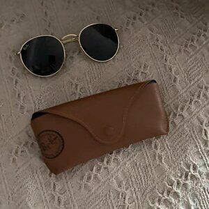 Ray-Ban Round Metal Gold Sunglasses -Gold Frame Green Classic